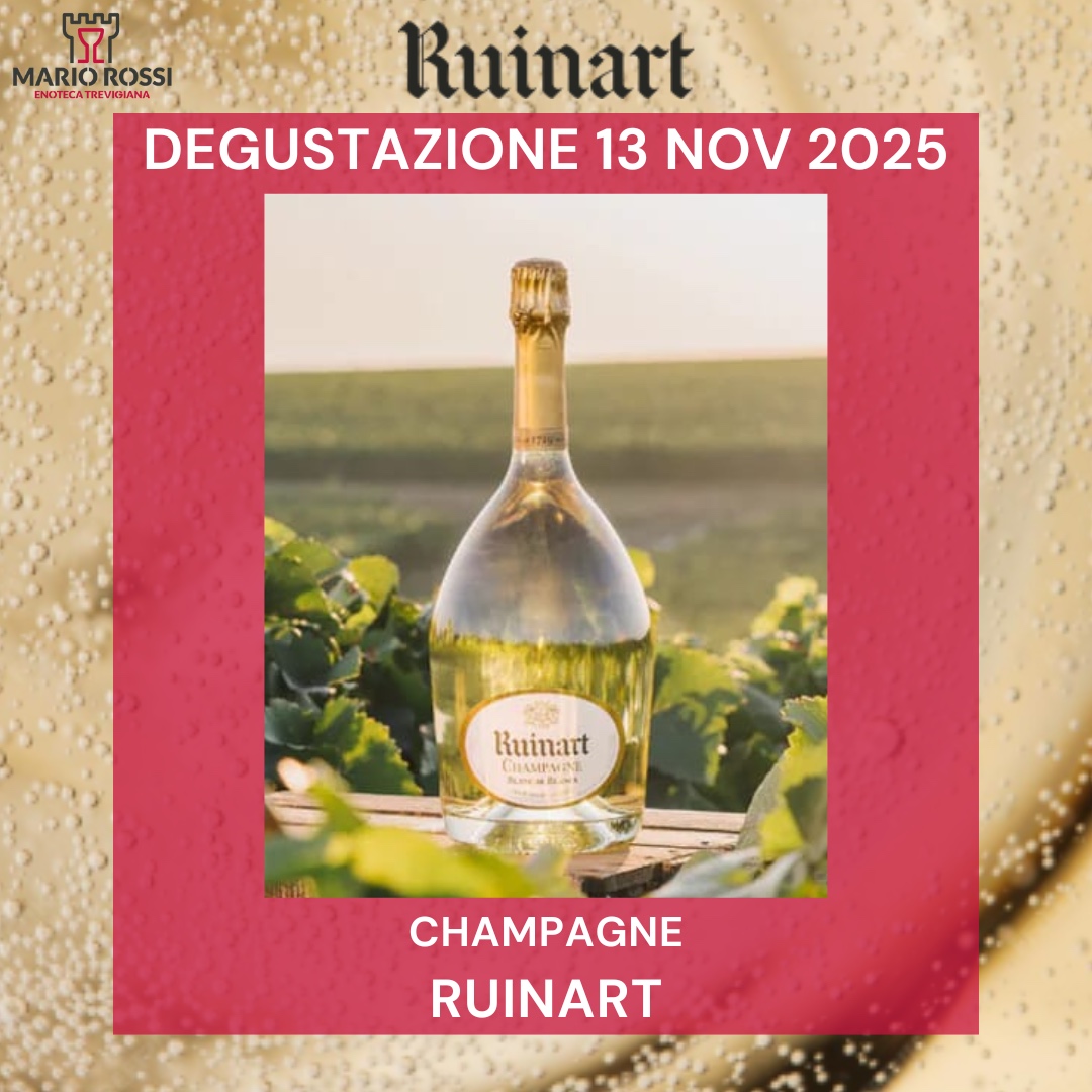 Mario Rossi Enoteca Trevigiana è lieta di ospitare una straordinaria degustazione in collaborazione con la celebre Maison di Champagne Ruinart, la più antica azienda vinicola ancora attiva nella regione.